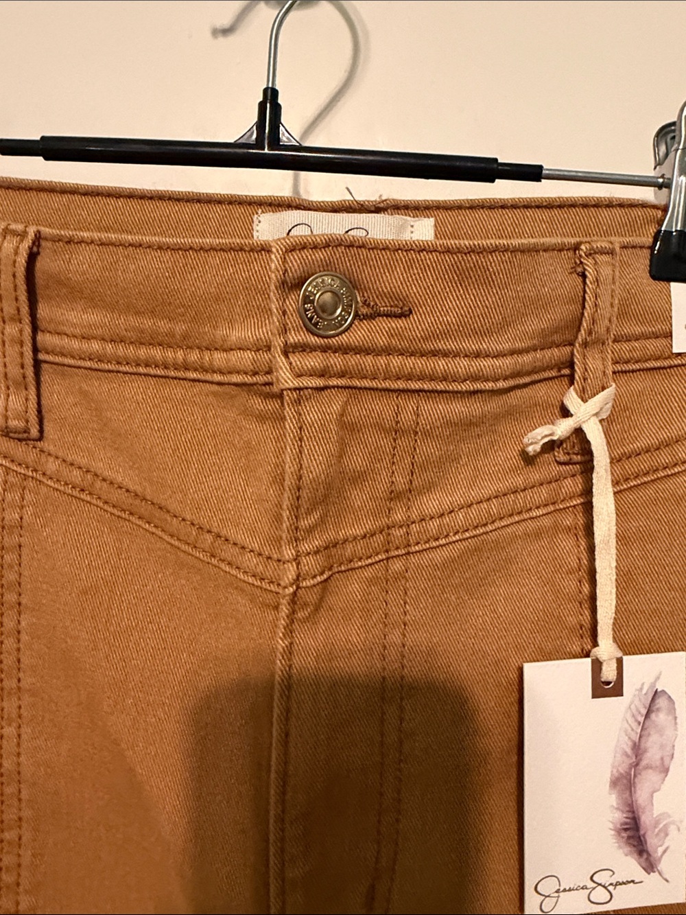Jessica Simpson Straight-Leg Utility Cargo Pants in Tan Brown Gorpcore Size 31 - Picture 7 of 11